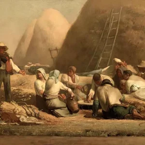 Los segadores descansando